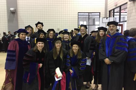 Our newly minted PhDs with their major advisors